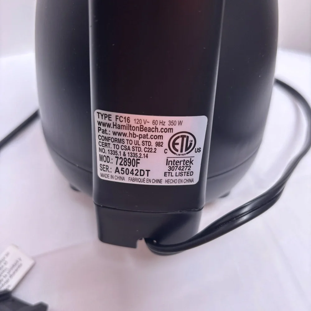 Hamilton Beach Stack & Press Two Speed Food Chopper Model 72890F - Picture 8 of 8